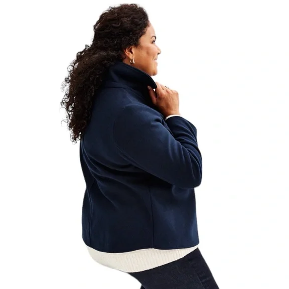 Croft & Barrow navy double breasted cropped jacket 2X - Picture 10 of 16